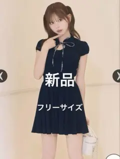 マカロンシャーリングワンピース　新品　マカロンワンピース　Fサイズのサムネイル