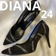DIANA ダイアナ テープロゴメッシュパンプス