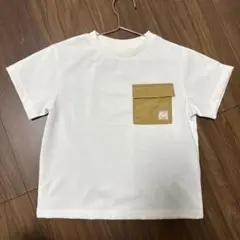 ホワイト ベージュポケット Tシャツ