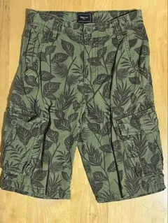 GapKids カーゴ ハーフパンツ 150 葉柄 カーキ