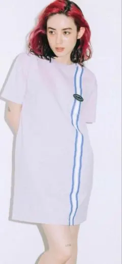 X-girl LINE S/S TEE DRESS S ラベンダー