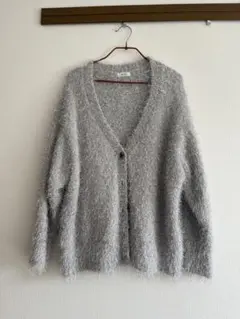 LOWRYS FARM シャギー Vネック カーディガン