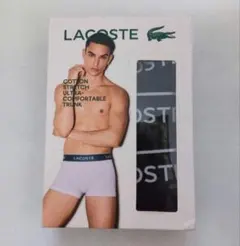 新品未使用 ラコステ LACOSTE ボクサーパンツ ブラック L 3枚セット