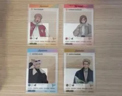 じゅじゅつ旅 ミニゲーム C賞 クリアブロマイド 虎杖 釘崎 七海 五条 4枚