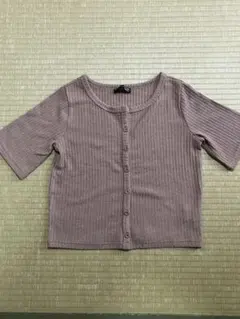 DAZY シンプル　リブニット　クロップド丈　Tシャツ