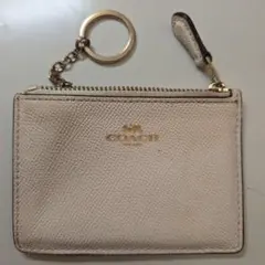 COACH ホワイトレザー コインケース