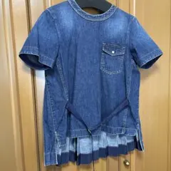 sacai デニム プリーツ ブラウスのサムネイル