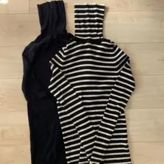 お値下げ❣️UNIQLOリブ編みハイネック長袖セーター2色セット