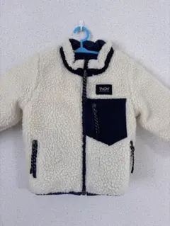 TAION リバーシブル　ダウンボアジャケットアイボリー/ネイビー