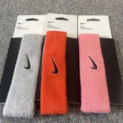 Nike ヘアバンド オレンジ グレー ピンク3色セット 新品 未使用