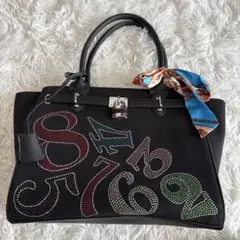 ブラック ストーン ハンドバッグ