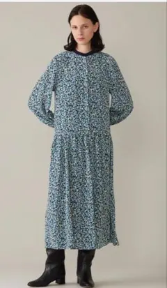 自由区【洗える】フラワーペタルプリント ワンピース 40