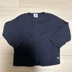 プチバトー　紺色コットンカーディガン　18m