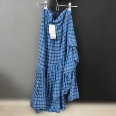 【新品未使用】moussy マウジーチェック柄 フリル　スカートのサムネイル