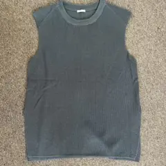 GU ウォッシャブルフレンチスリーブセーター Lサイズ　グリーン