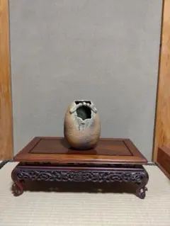 膳所焼花入 - メルカリ