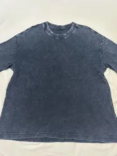 【超美品】ZARA ウォッシュ加エリラックスフィットTシャツ S