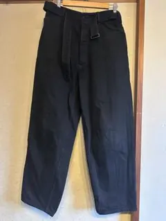COMOLI コモリ 25AW ベルテッドデニムパンツ ブラック 3