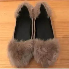 ファー付き　パンプス　24.5