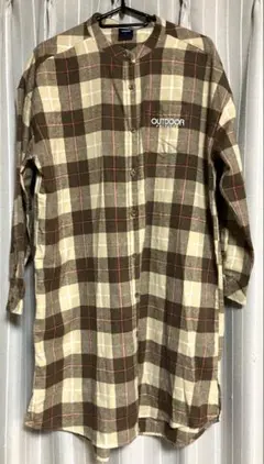 チェックシャツ　シャツワンピース