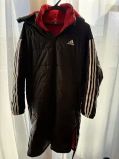 adidas ベンチコート J160 黒/赤
