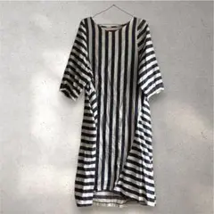 somari ソマリ ストライプ&ボーダーワンピース F