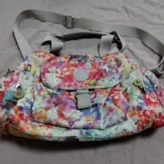 KIPLING キプリング カラフル花柄ショルダーバッグ 2way