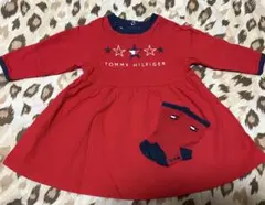 TOMMY HILFIGER ワンピース　赤　60cm〜70cm