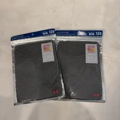 UNIQLO HEATTECH Uネック半袖 120 ダークグレー 2枚