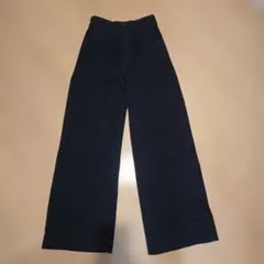 ユニクロ ワイドトラウザージーンズ ネイビー XS