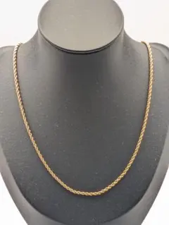 美品 MONET ゴールドカラー ロープチェーン ネックレス