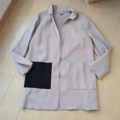 COS ニット チェスターコート ベージュ・黒