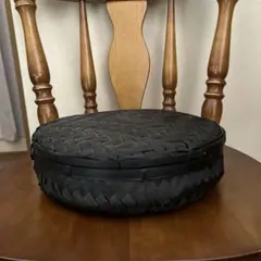 蓋付き竹籠。大き目の丸型。裁縫箱　小物　色々入れて