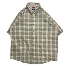 00s- ラングラー ボタンダウンチェックシャツ 半袖 メンズXL アースカラーのサムネイル