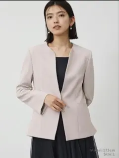 PLST 2025年モデル　洗える　プラステ　ペプラム　ジャケット　M