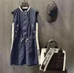 【美品】G/FORE ネイビー ワンピース ゴルフ用 ジーフォア ゴルフウェア レディース ネイビー ワンピース人気