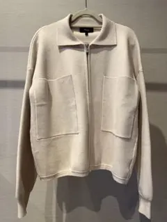 Theory COTTON WOOL CROPPED ZIP UP