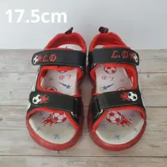 光るサンダル 17.5cm サッカー柄 キッズ 男の子 スポーツサンダル