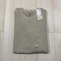新品　ユニクロ　ソフトタッチクルーネックT 長袖　XXL ベージュ