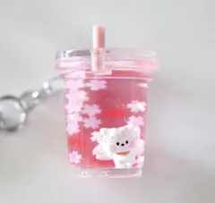 BT21 CHERRY BLOSSOM WATER KEYRING RJ