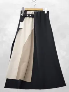 未使用 ガリャルダガランテ ゴムウエスト 切替 ロング フレアスカート F