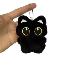 黒猫 ぬいぐるみ バッグチャーム キーホルダー