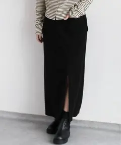 【美品】cepo サスペンダー、チャック付き ロングスカート ブラックのサムネイル