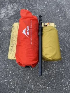 美品】MSR ハバハバNX 2人テントシルバー / レッド フットプリント付