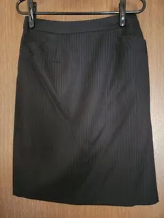 COMME CA ISM ブラック ストライプスーツ 下 スカート Mサイズ