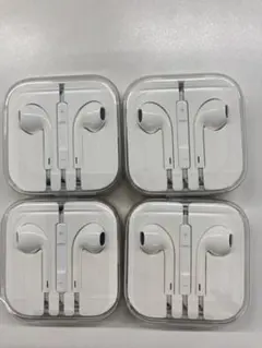 【新品未使用4個】Apple 純正 有線イヤホン ジャックタイプ　マイク付き