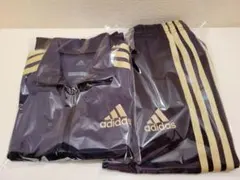 adidas CLIMALITE トラックスーツ 120 黒金灰 ジャージ上下
