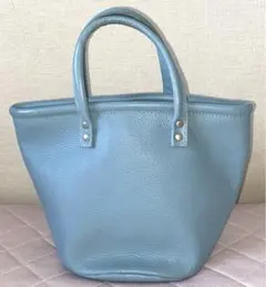 Cream Company レザー水色 バケツ型トートバッグのサムネイル