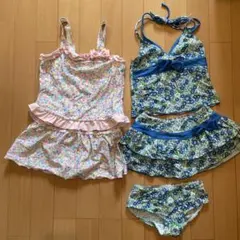 子供用花柄セパレート水着2点セット