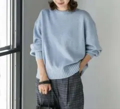DOORS ハミルトンウールクルーワイドプルオーバー　ライトブルー